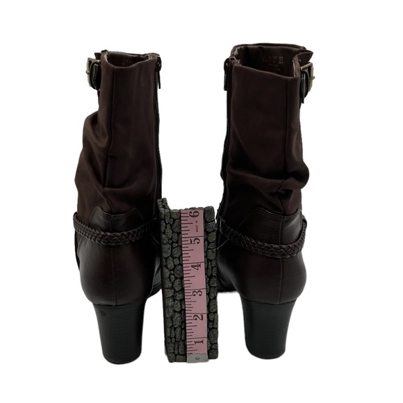 Lifestride Brown Keynote Slouch Block Heel Boots Size 9.5 Women's - Picture 11 of 12